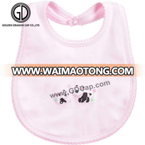 Wholesale High Quality White Cotton Baby Panda Animals Bib